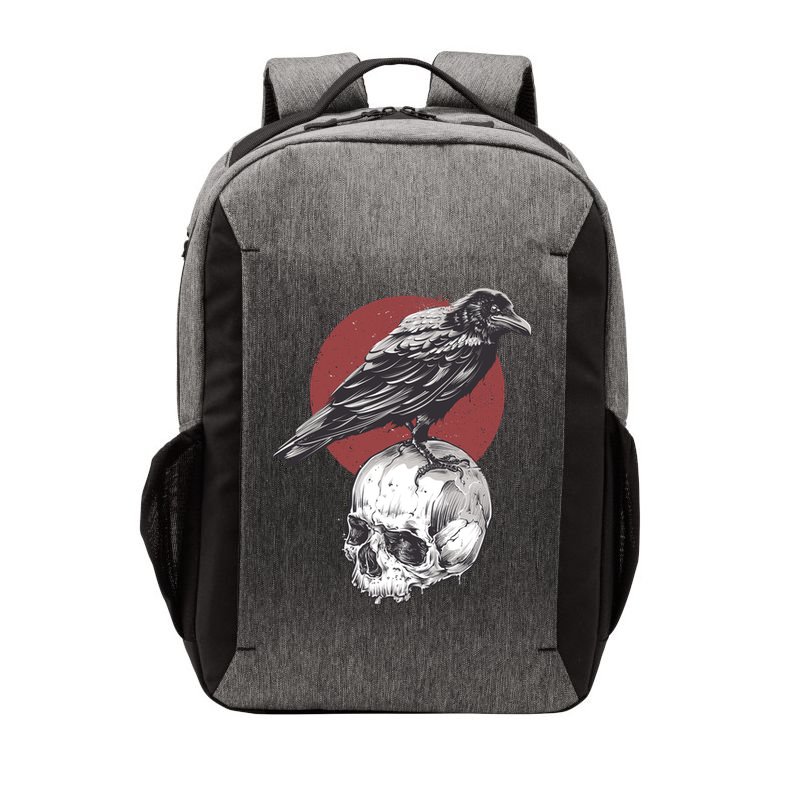 Raven On Skull Vector Backpack