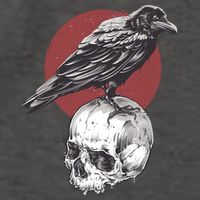 Raven On Skull Vector Backpack