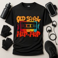 Retro Old School Hip Hop 80s 90s Graffiti Cassette Cooling Performance Crew T-Shirt