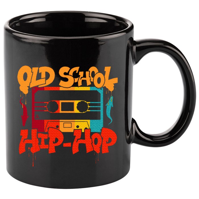 Retro Old School Hip Hop 80s 90s Graffiti Cassette 11oz C Handle Ceramic Mug