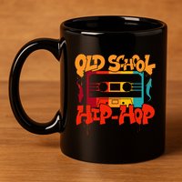 Retro Old School Hip Hop 80s 90s Graffiti Cassette 11oz C Handle Ceramic Mug