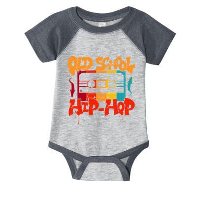 Retro Old School Hip Hop 80s 90s Graffiti Cassette Infant Baby Jersey Bodysuit
