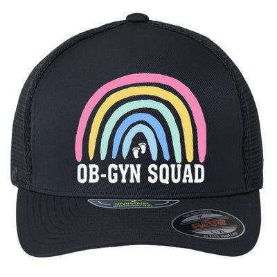 Rainbow ObGyn Squad Obstetrician Gynecologist Nurse ob gyn Flexfit Unipanel Trucker Cap