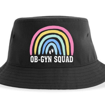 Rainbow ObGyn Squad Obstetrician Gynecologist Nurse ob gyn Sustainable Bucket Hat