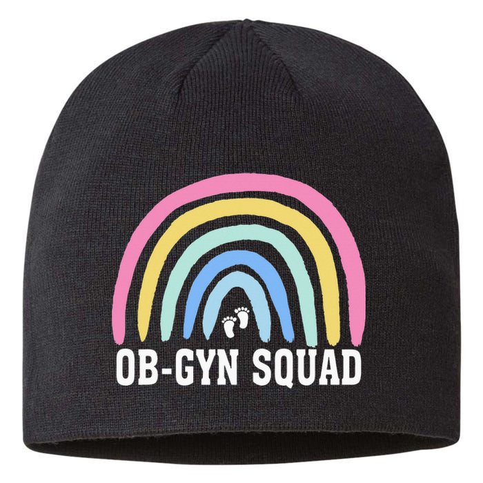 Rainbow ObGyn Squad Obstetrician Gynecologist Nurse ob gyn Sustainable Beanie