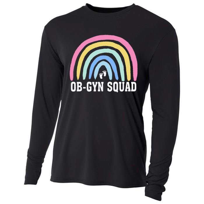 Rainbow ObGyn Squad Obstetrician Gynecologist Nurse ob gyn Cooling Performance Long Sleeve Crew