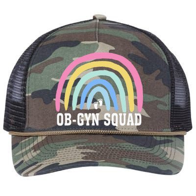 Rainbow ObGyn Squad Obstetrician Gynecologist Nurse ob gyn Retro Rope Trucker Hat Cap