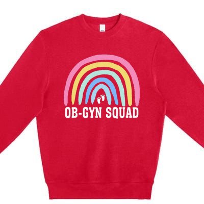 Rainbow ObGyn Squad Obstetrician Gynecologist Nurse ob gyn Premium Crewneck Sweatshirt