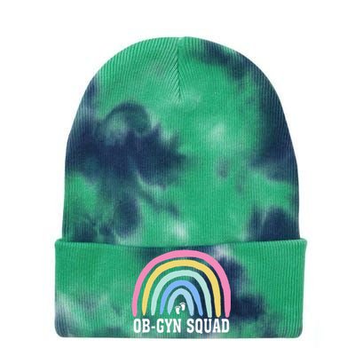 Rainbow ObGyn Squad Obstetrician Gynecologist Nurse ob gyn Tie Dye 12in Knit Beanie