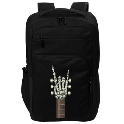 Rock On Skeleton Hand Guitar Rock & Roll Impact Tech Backpack