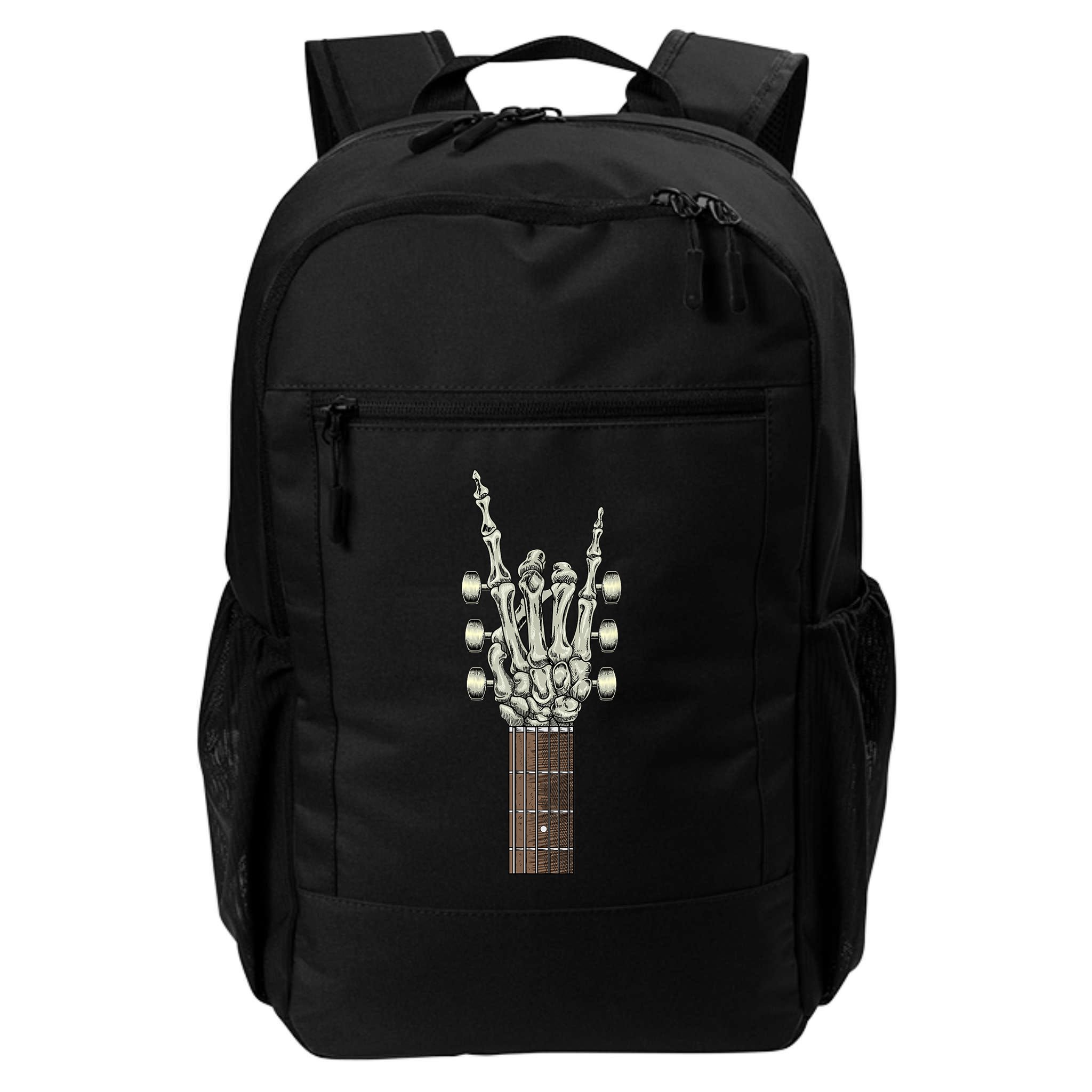 Rock On Skeleton Hand Guitar Rock & Roll Backpack