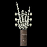 Rock On Skeleton Hand Guitar Rock & Roll Backpack