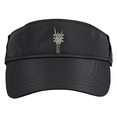 Rock On Skeleton Hand Guitar Rock & Roll Adult Drive Performance Visor