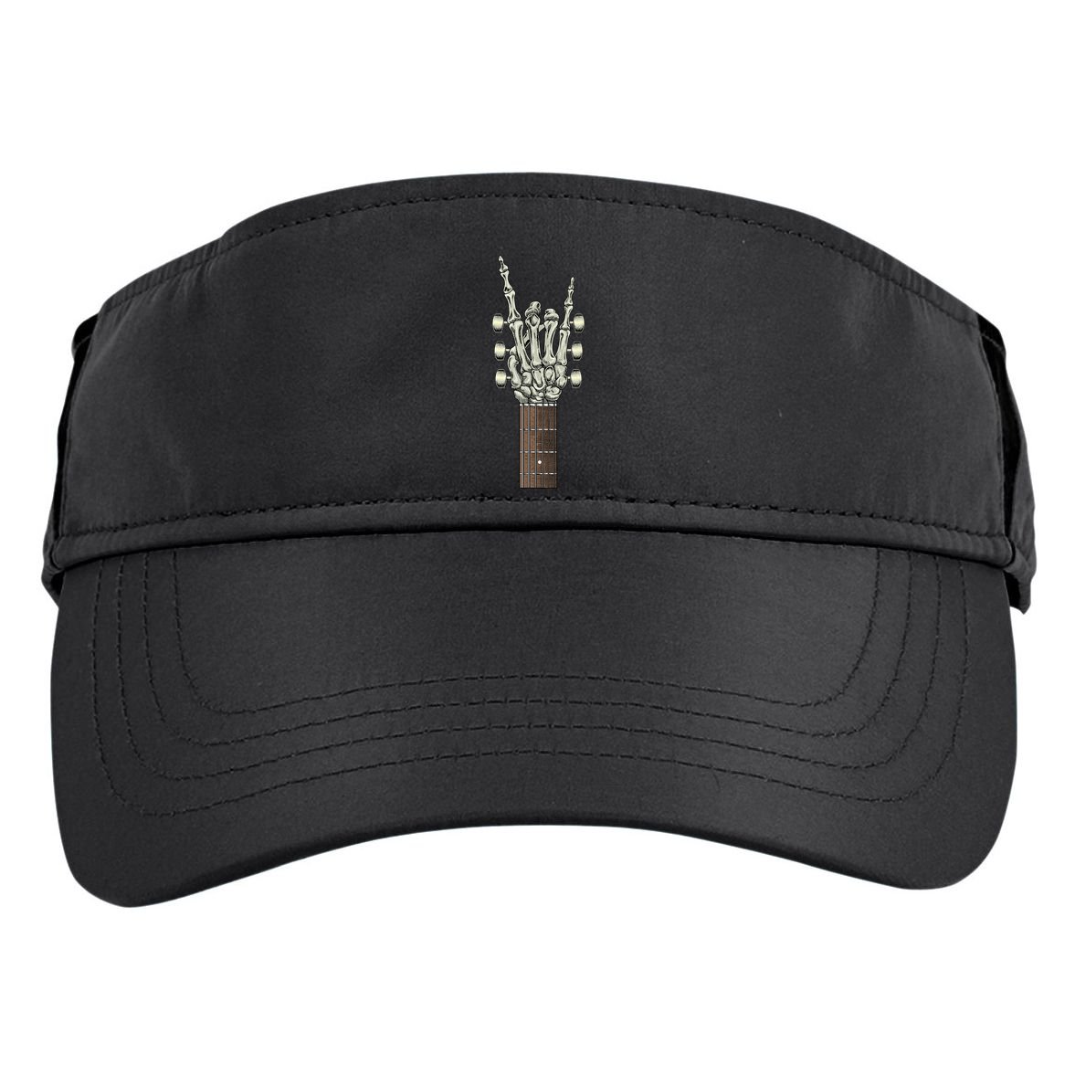 Rock On Skeleton Hand Guitar Rock & Roll Adult Drive Performance Visor