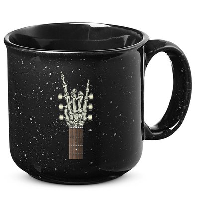 Rock On Skeleton Hand Guitar Rock & Roll 15oz Campfire Ceramic Mug
