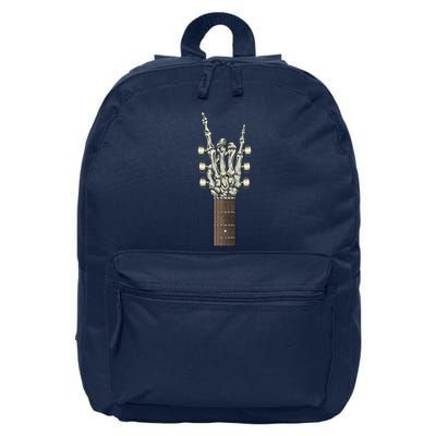 Rock On Skeleton Hand Guitar Rock & Roll 16 in Basic Backpack