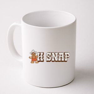 Retro Oh Snap Gingerbread Man Christmas Cookie Cowboy Coffee Mug