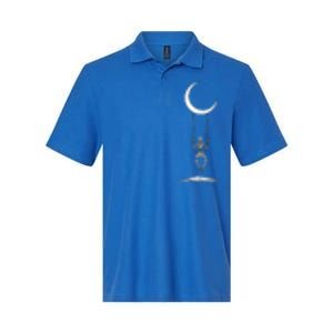 Rock On Skeleton Moon Band Rock And Roll Graphic Softstyle Adult Sport Polo