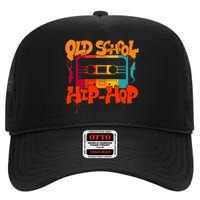 Retro Old School Hip Hop 80s 90s Graffiti Cassette High Crown Mesh Back Trucker Hat