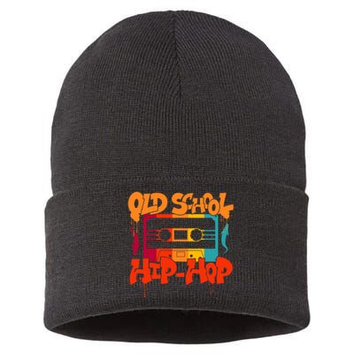 Retro Old School Hip Hop 80s 90s Graffiti Cassette Sustainable Knit Beanie