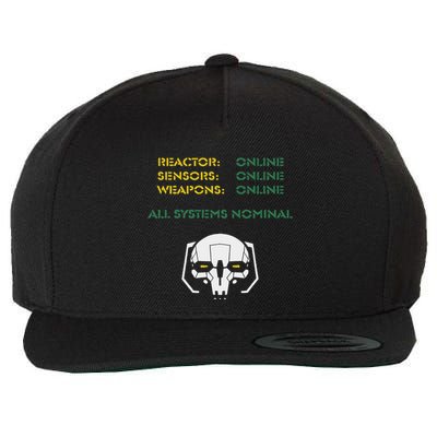 Reactor Online Sensors Online Weapons Online All Systems Nom Wool Snapback Cap