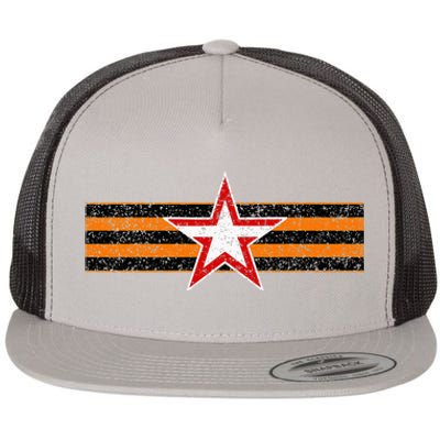 Ribbon Of St. George Russia Flat Bill Trucker Hat