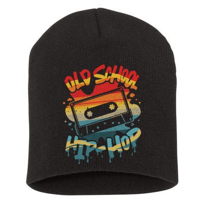 Retro Old School Hip Hop 80s 90s Graffiti Cassette Mixtape Short Acrylic Beanie