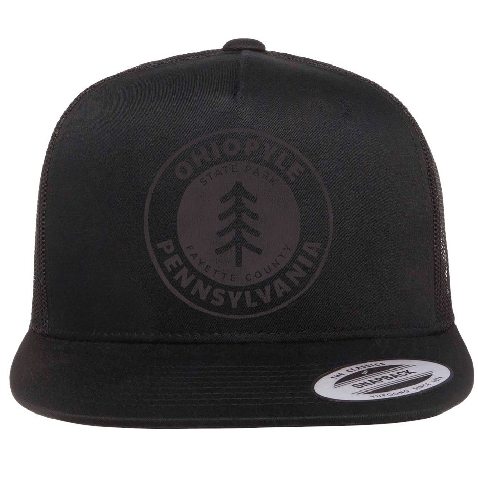 Retro Ohiopyle State Park Pennsylvania Souvenir Design Meaningful Gift Flat Bill Trucker Hat