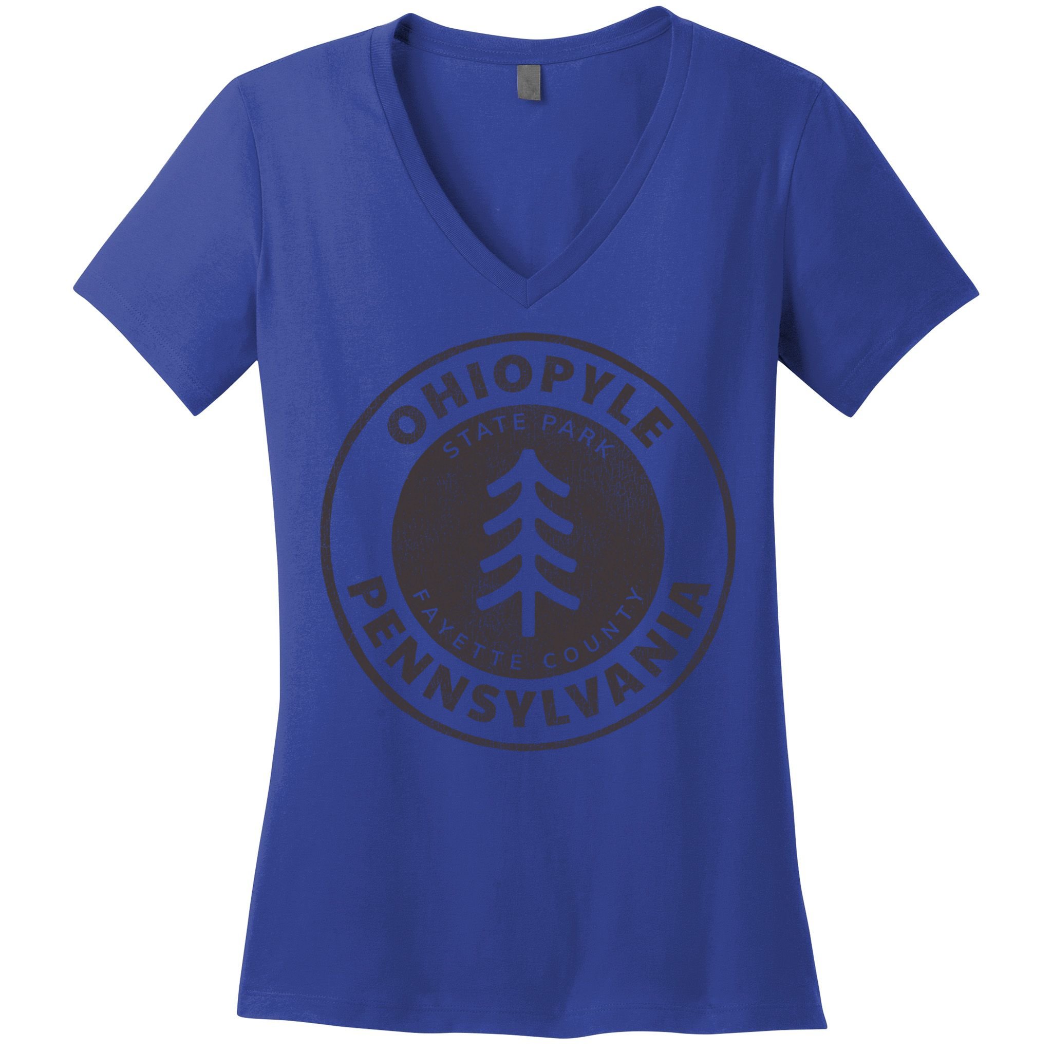 Retro Ohiopyle State Park Pennsylvania Souvenir Design Meaningful Gift Women's V-Neck T-Shirt