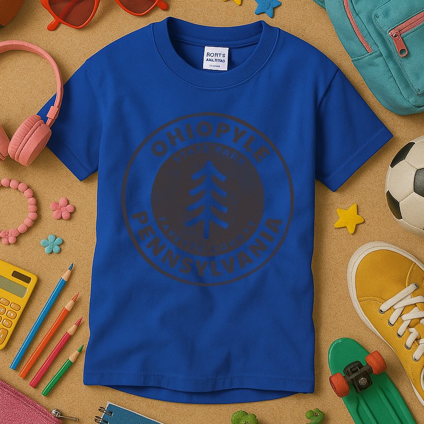 Retro Ohiopyle State Park Pennsylvania Souvenir Design Meaningful Gift Kids T-Shirt