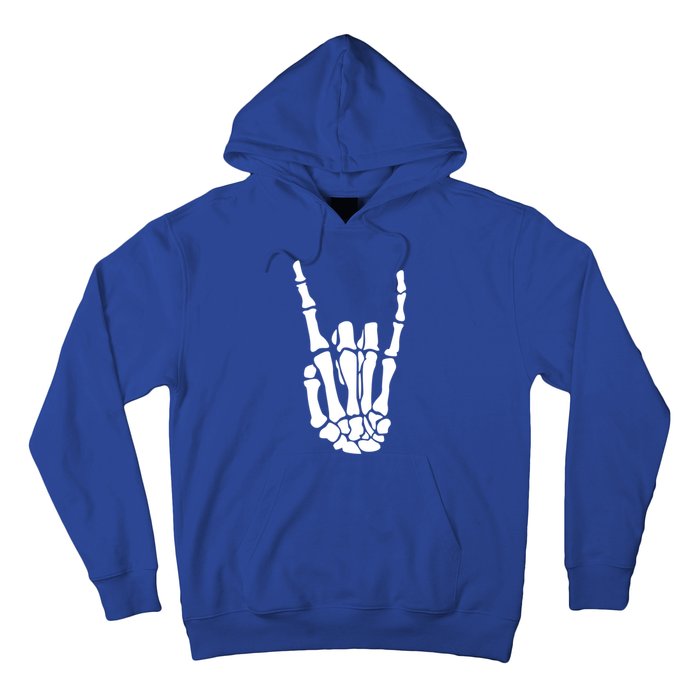 Rock On Skeleton Hand Funny Gift Hoodie