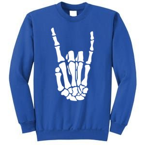 Rock On Skeleton Hand Funny Gift Sweatshirt