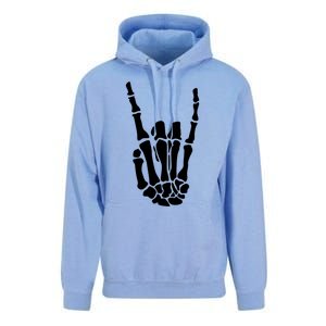 Rock On Skeleton Hand Funny Gift Unisex Surf Hoodie