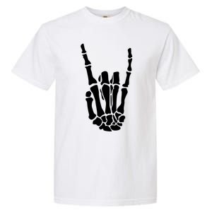 Rock On Skeleton Hand Funny Gift Garment-Dyed Heavyweight T-Shirt