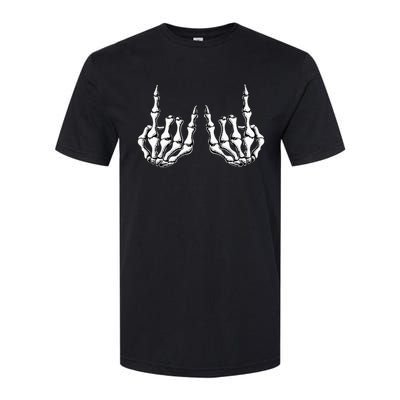 Rock On Skeleton Hand Rock And Roll Rock Band Softstyle CVC T-Shirt