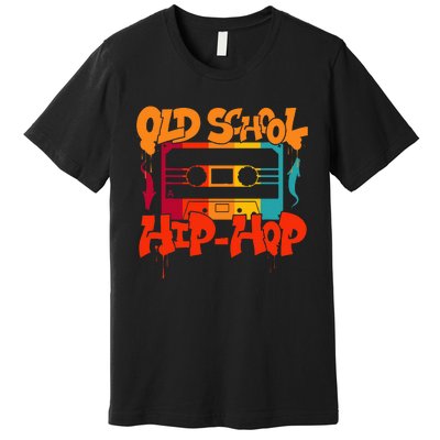 Retro Old School Hip Hop 80s 90s Graffiti Cassette Premium T-Shirt