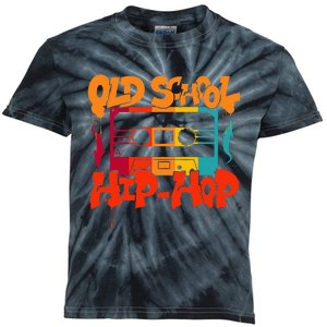 Retro Old School Hip Hop 80s 90s Graffiti Cassette Kids Tie-Dye T-Shirt