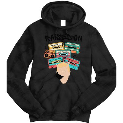 Raised On Slim Retro Cassettes Hip Hop Tie Dye Hoodie