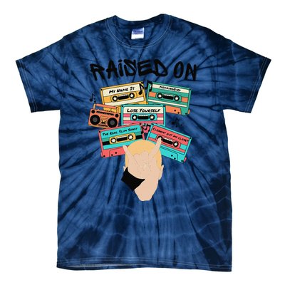 Raised On Slim Retro Cassettes Hip Hop Tie-Dye T-Shirt