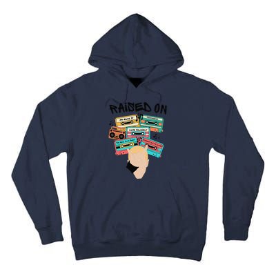 Raised On Slim Retro Cassettes Hip Hop Tall Hoodie