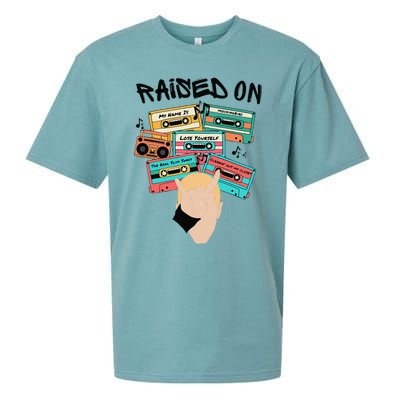 Raised On Slim Retro Cassettes Hip Hop Sueded Cloud Jersey T-Shirt