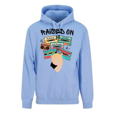 Raised On Slim Retro Cassettes Hip Hop Unisex Surf Hoodie