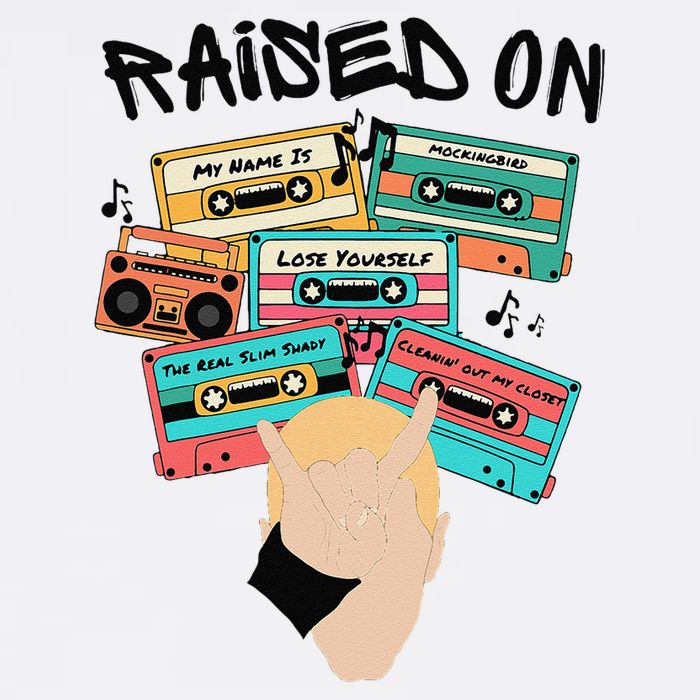 Raised On Slim Retro Cassettes Hip Hop Cooling Performance Crew T-Shirt