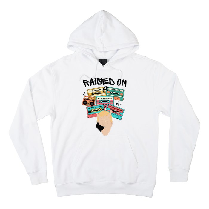 Raised On Slim Retro Cassettes Hip Hop Hoodie