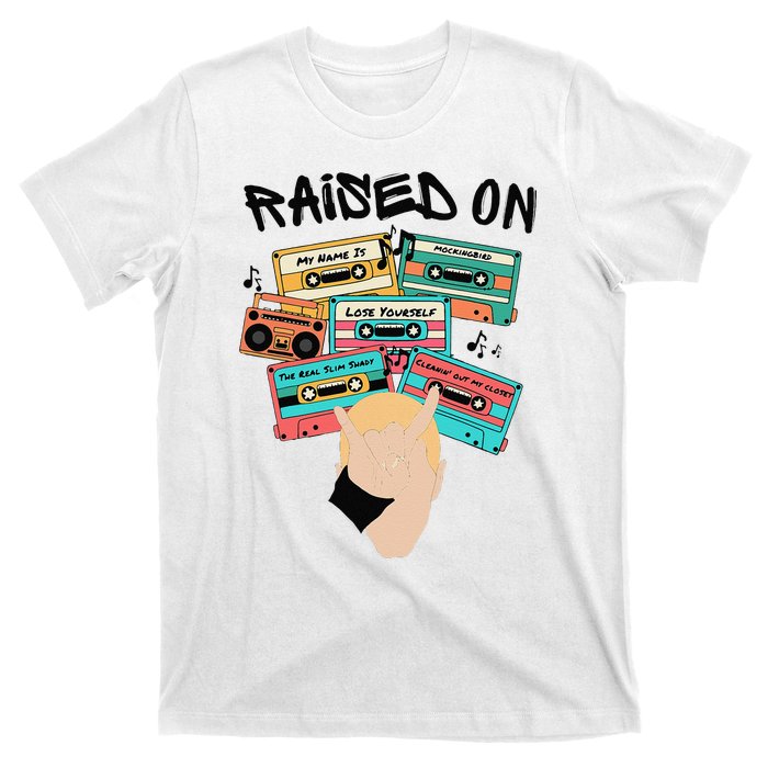 Raised On Slim Retro Cassettes Hip Hop T-Shirt