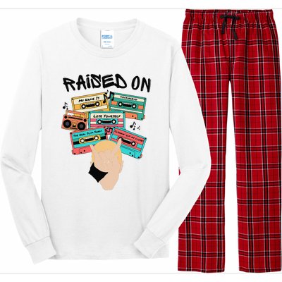 Raised On Slim Retro Cassettes Hip Hop Long Sleeve Pajama Set