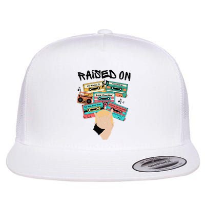 Raised On Slim Retro Cassettes Hip Hop Flat Bill Trucker Hat