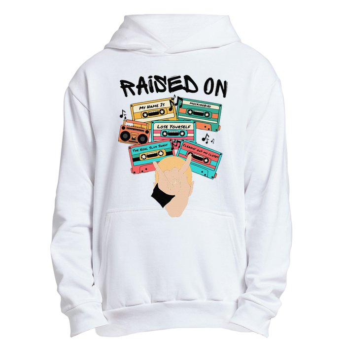 Raised On Slim Retro Cassettes Hip Hop Urban Pullover Hoodie