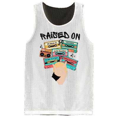 Raised On Slim Retro Cassettes Hip Hop Mesh Reversible Basketball Jersey Tank