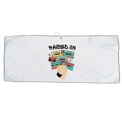 Raised On Slim Retro Cassettes Hip Hop Large Microfiber Waffle Golf Towel